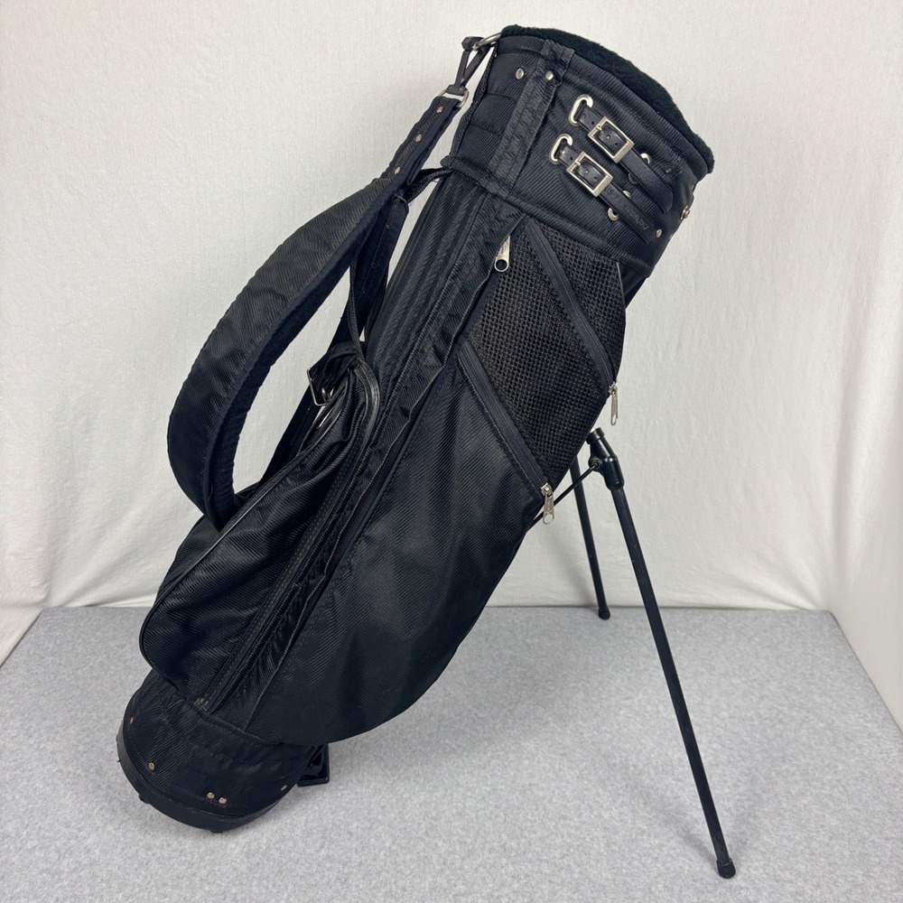 Jones Sports Co Golf Stand Bag Black 3-Way Single Strap Vintage Style Portland